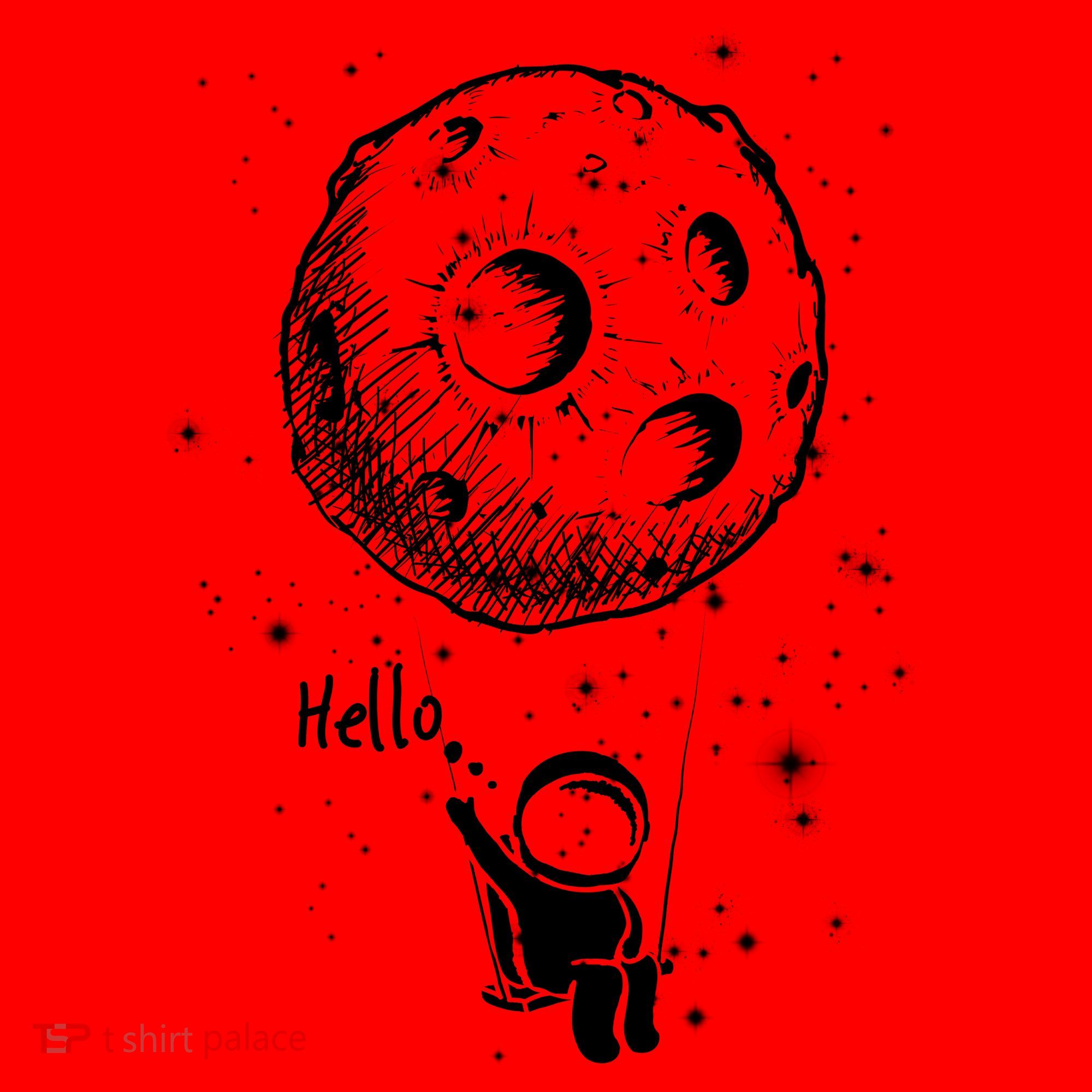 Cartoon Astronaut Moon Swing Santa Hat