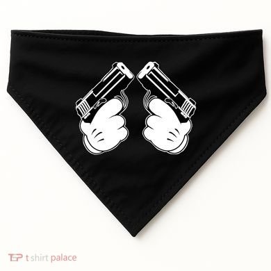 Cartoon Guns Hands Pistol USA-Made Doggie Bandana