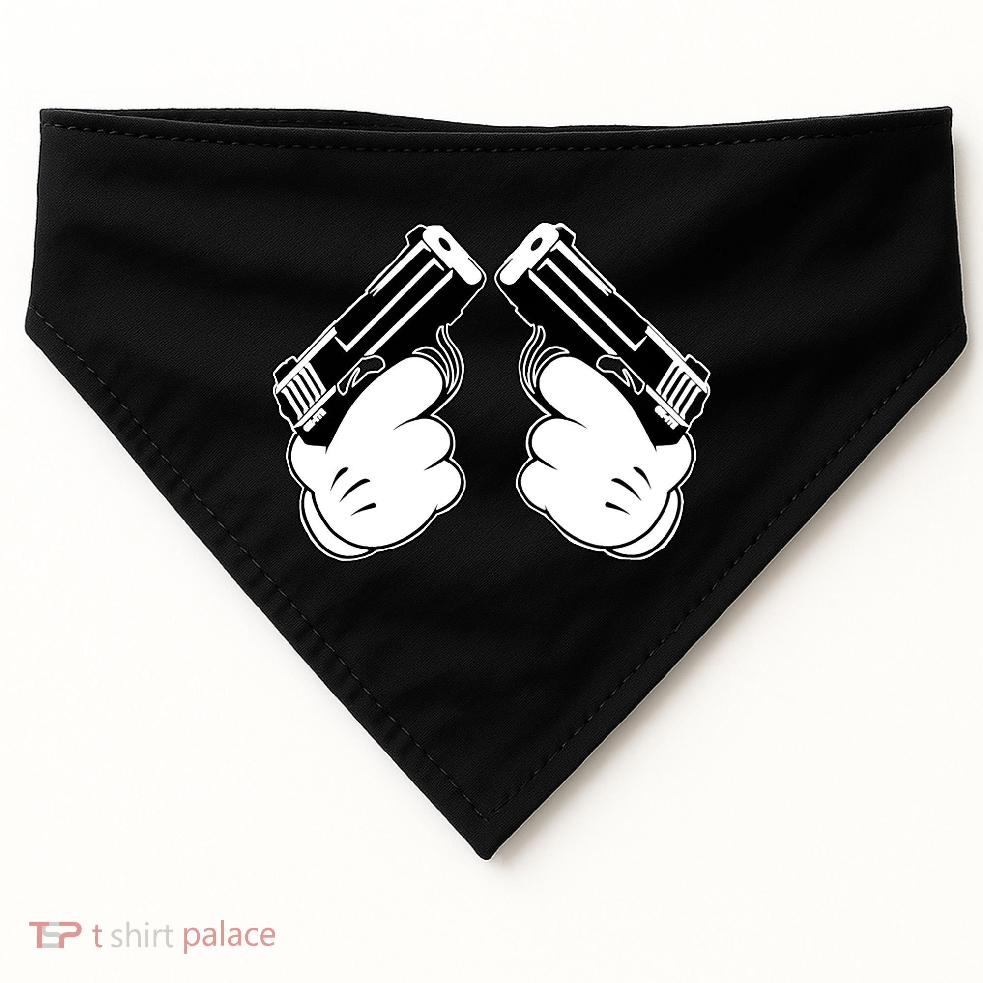 Cartoon Guns Hands Pistol USA-Made Doggie Bandana