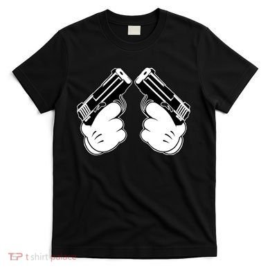 Cartoon Guns Hands Pistol T-Shirt