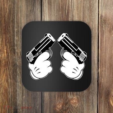Cartoon Guns Hands Pistol Coaster