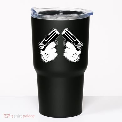 Cartoon Guns Hands Pistol Tumbler