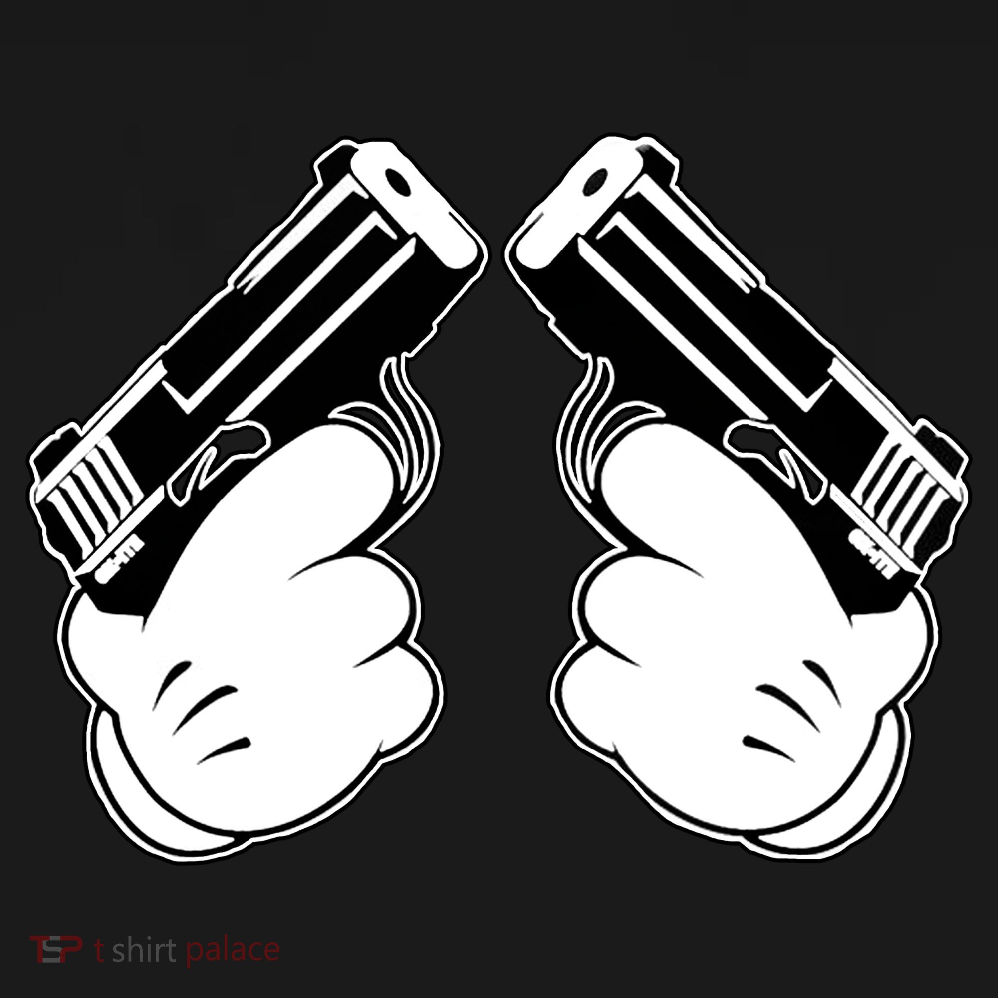 Cartoon Guns Hands Pistol Mousepad