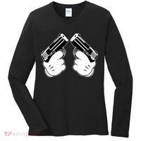 Cartoon Guns Hands Pistol Women's Long Sleeve Shirt thumb 0