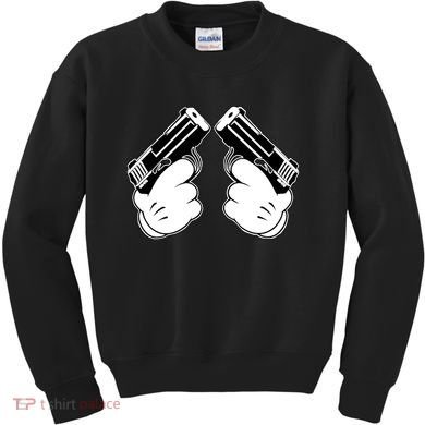 Cartoon Guns Hands Pistol Kids Sweatshirt