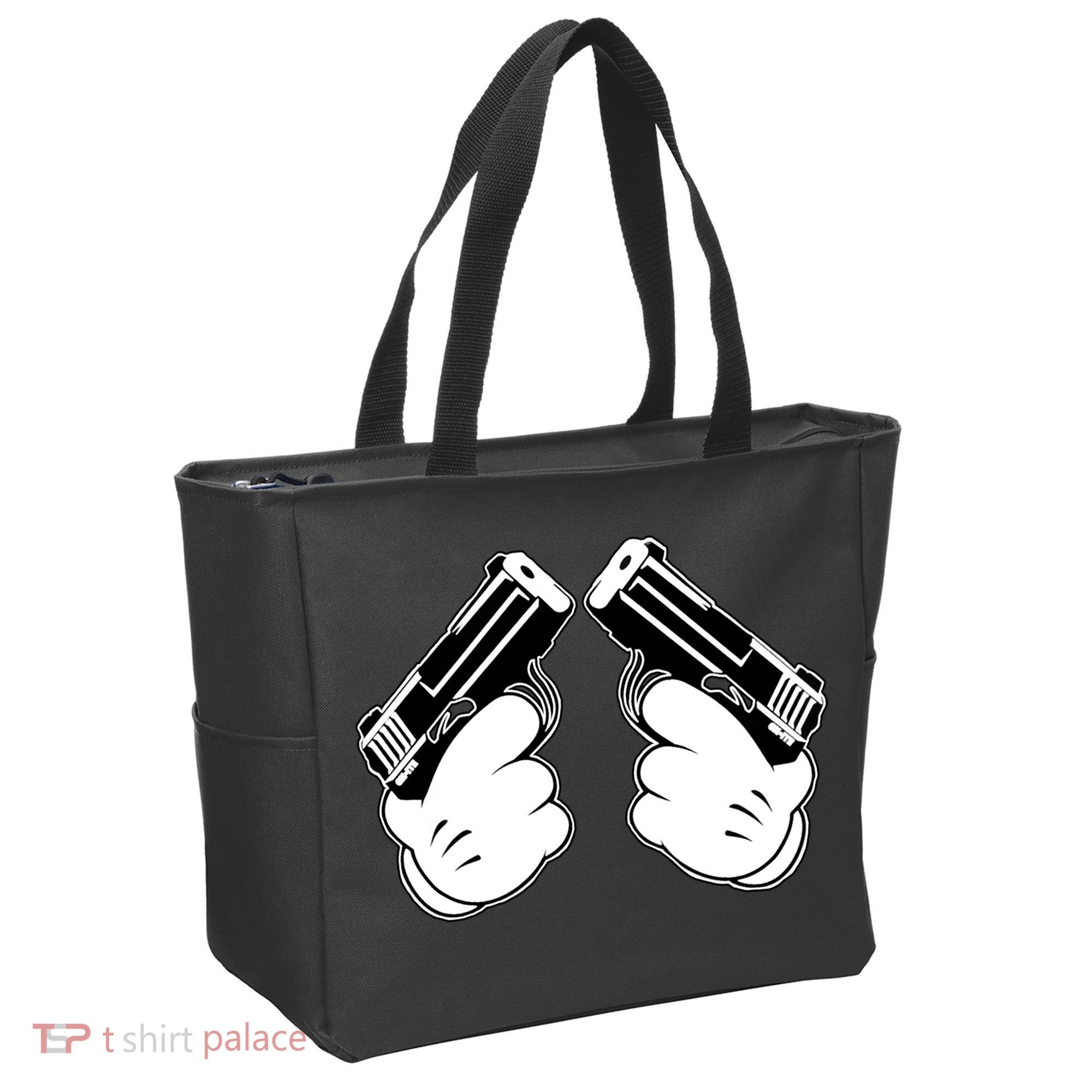 Cartoon Guns Hands Pistol Tote Bag