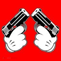 Cartoon Guns Hands Pistol Santa Hat thumb 1