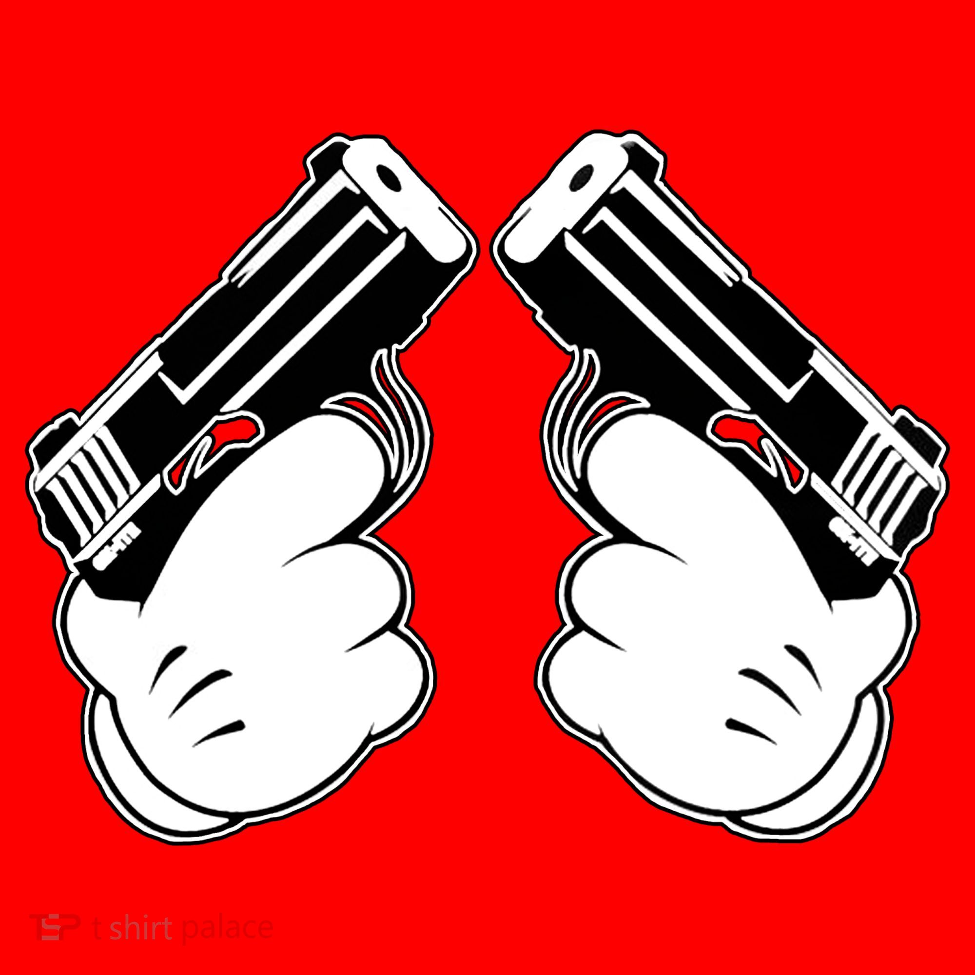 Cartoon Guns Hands Pistol Santa Hat