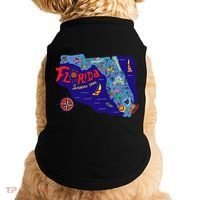 Cartoon Map of Florida Doggie Tank thumb 0