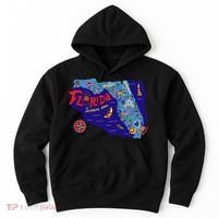 Cartoon Map of Florida Hoodie thumb 0