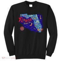 Cartoon Map of Florida Sweatshirt thumb 0
