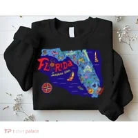 Cartoon Map of Florida Sweatshirt thumb 2