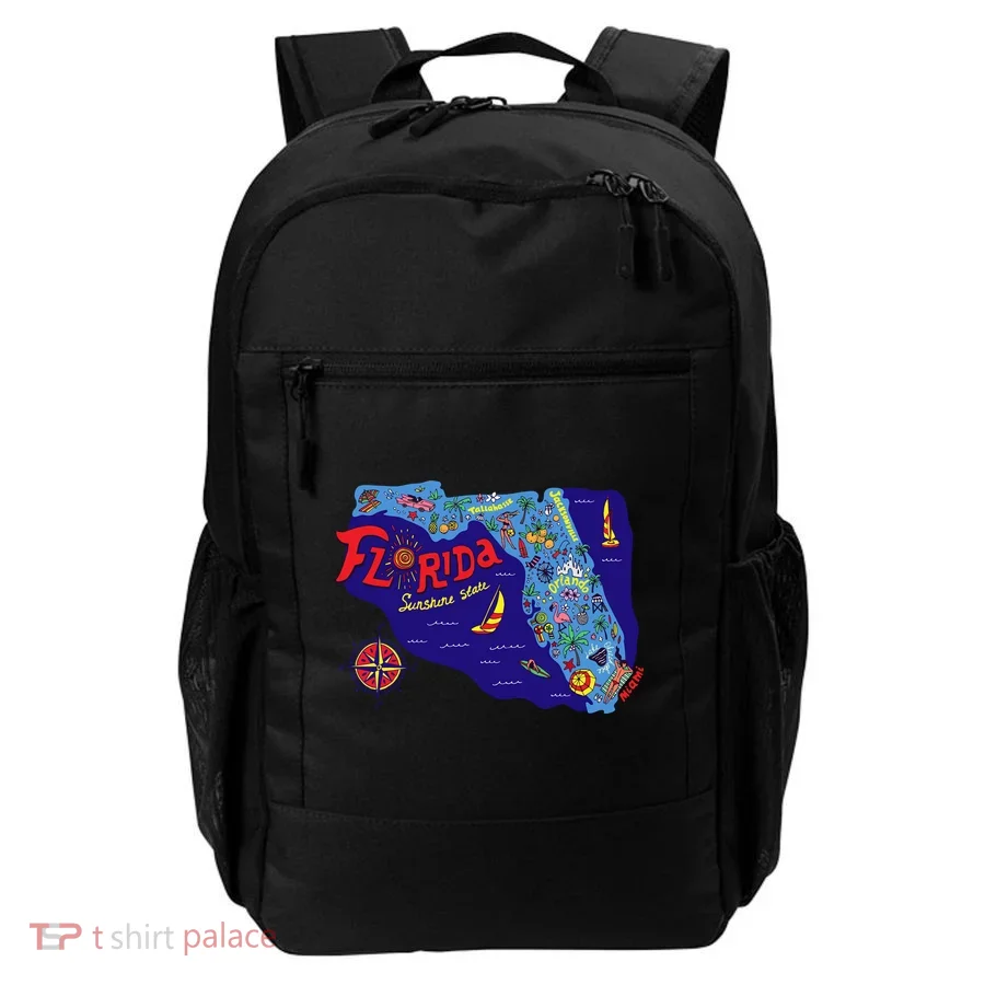 Cartoon Map of Florida Backpack