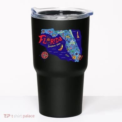 Cartoon Map of Florida Tumbler