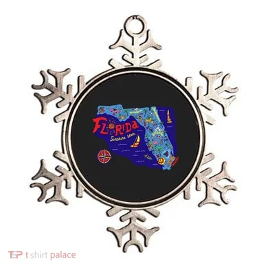 Cartoon Map of Florida Ornament