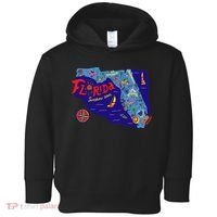 Cartoon Map of Florida Toddler Hoodie thumb 0