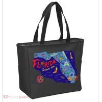 Cartoon Map of Florida Tote Bag thumb 2
