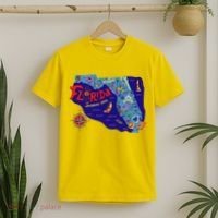Cartoon Map of Florida T-Shirt thumb 2