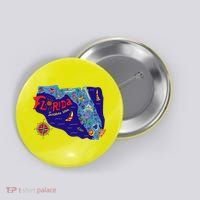 Cartoon Map of Florida Button thumb 0