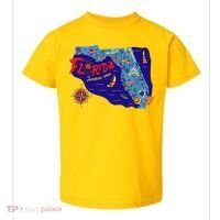 Cartoon Map of Florida Toddler T-Shirt thumb 0