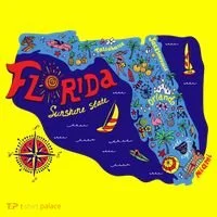 Cartoon Map of Florida Toddler T-Shirt thumb 2