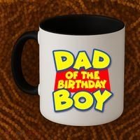 Cartoony Dad of the Birthday Boy Coffee Mug thumb 2