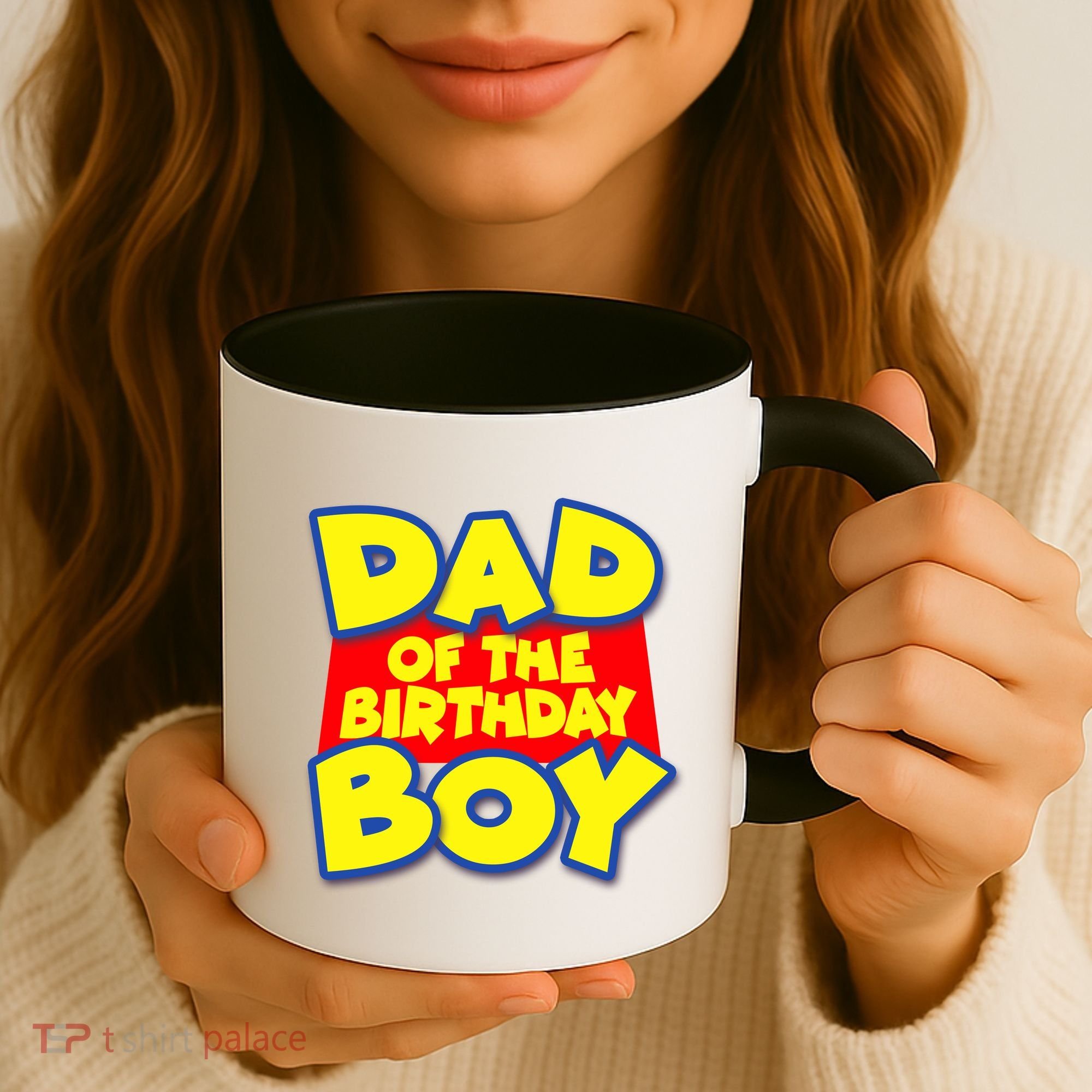 Cartoony Dad of the Birthday Boy Coffee Mug
