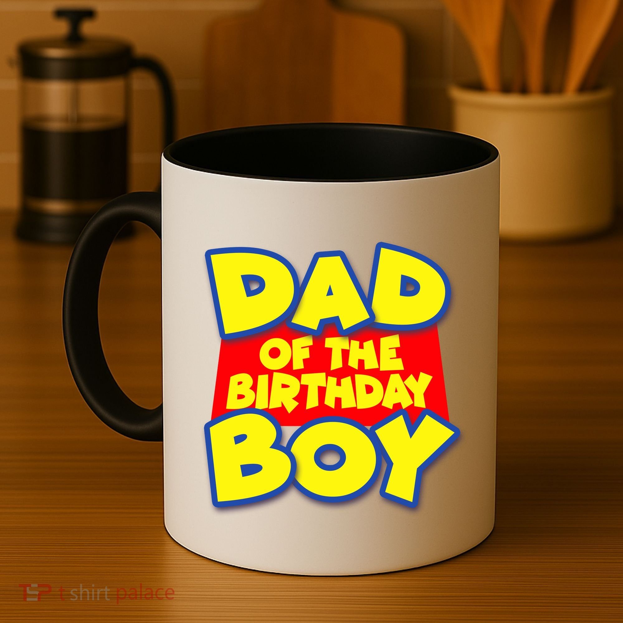 Cartoony Dad of the Birthday Boy Coffee Mug