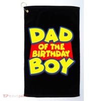 Cartoony Dad of the Birthday Boy Golf Towel thumb 0