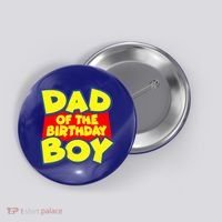 Cartoony Dad of the Birthday Boy Button thumb 0