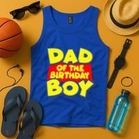 Cartoony Dad of the Birthday Boy Tank Top thumb 4