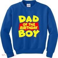 Cartoony Dad of the Birthday Boy Kids Sweatshirt thumb 0