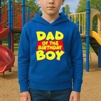 Cartoony Dad of the Birthday Boy Kids Hoodie thumb 2