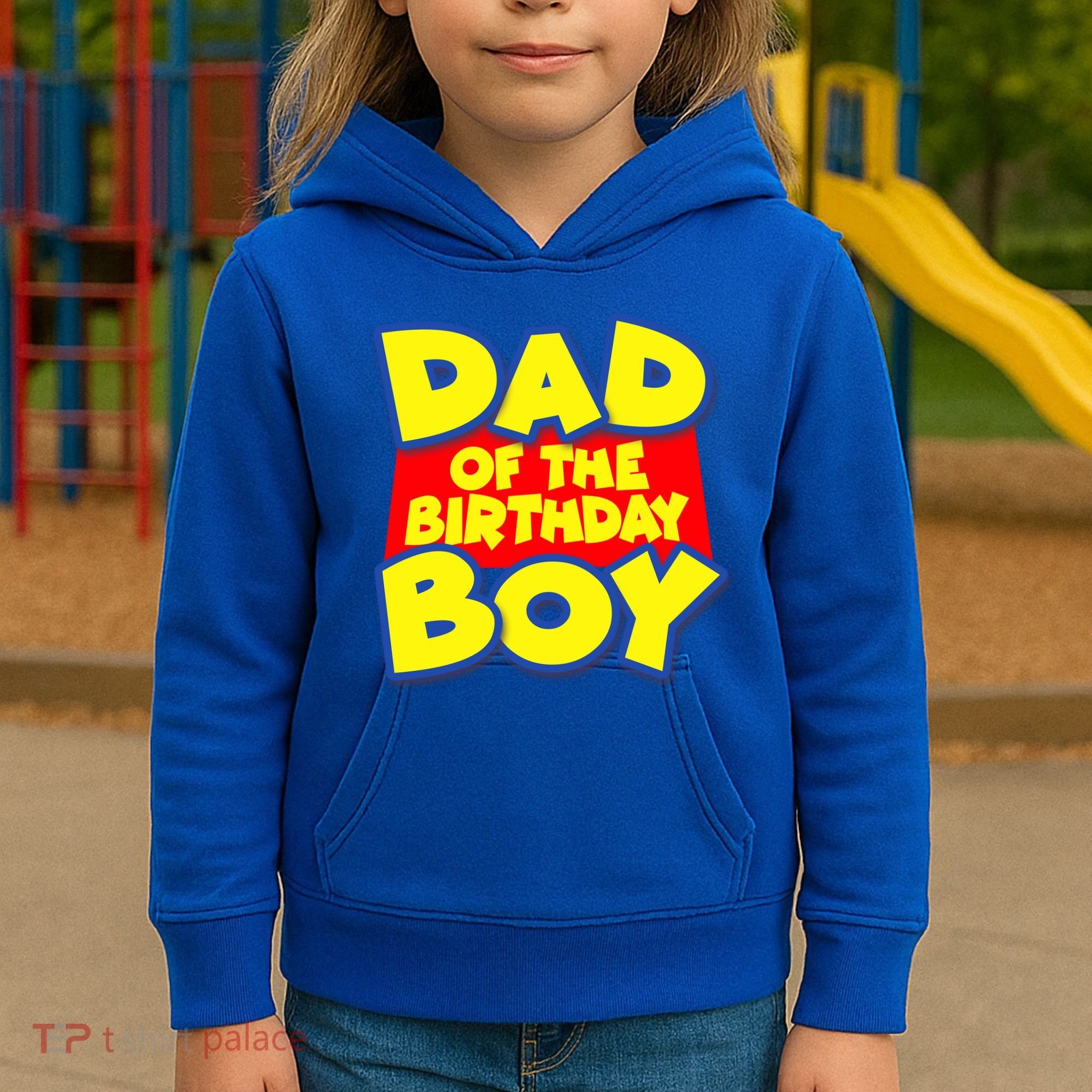 Cartoony Dad of the Birthday Boy Kids Hoodie