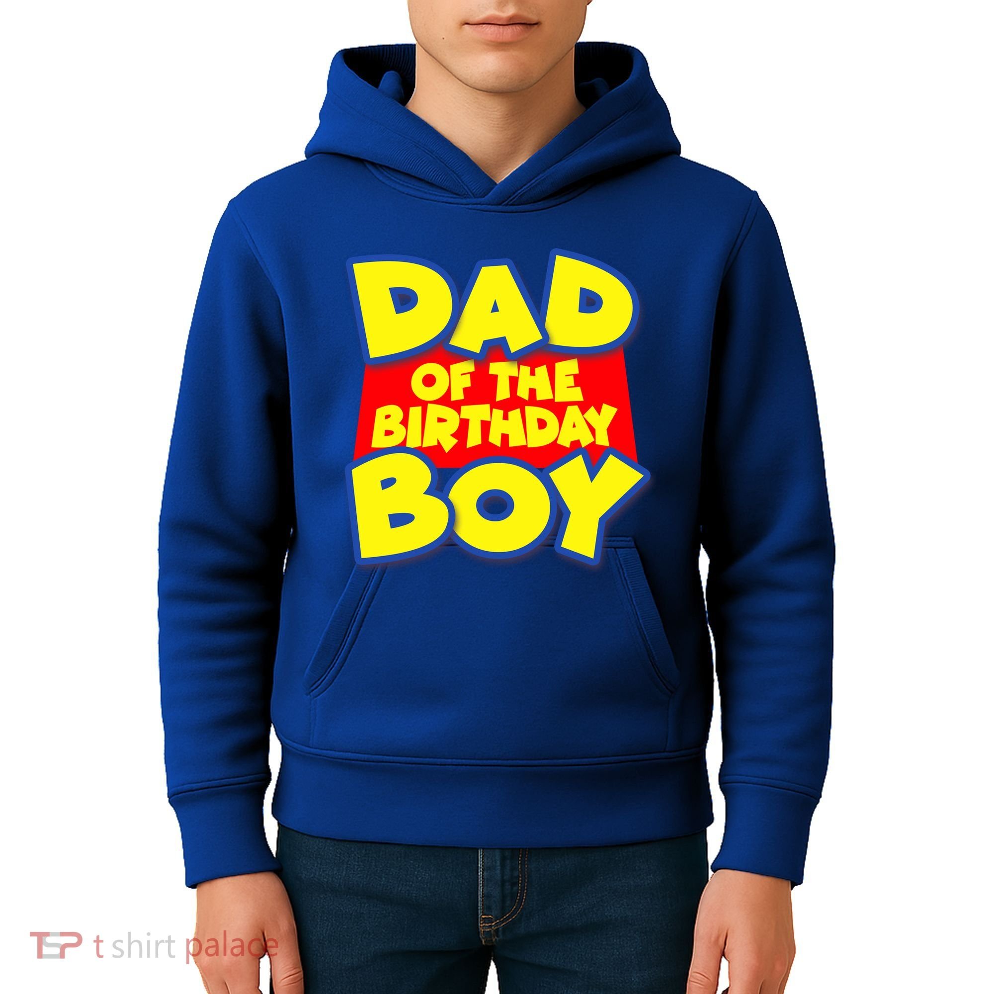 Cartoony Dad of the Birthday Boy Kids Hoodie