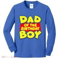 Cartoony Dad of the Birthday Boy Kids Long Sleeve Shirt thumb 0
