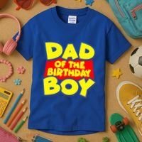 Cartoony Dad of the Birthday Boy Kids T-Shirt thumb 3