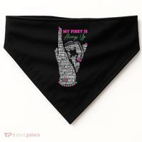 Cool AKA Sorority My Pinky Is Always Up Word Art USA-Made Doggie Bandana thumb 0