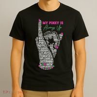 Cool AKA Sorority My Pinky Is Always Up Word Art T-Shirt thumb 3
