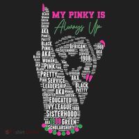 Cool AKA Sorority My Pinky Is Always Up Word Art Beanie thumb 2