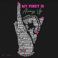 Cool AKA Sorority My Pinky Is Always Up Word Art Women's Hoodie thumb 2