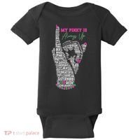 Cool AKA Sorority My Pinky Is Always Up Word Art Baby Bodysuit thumb 0