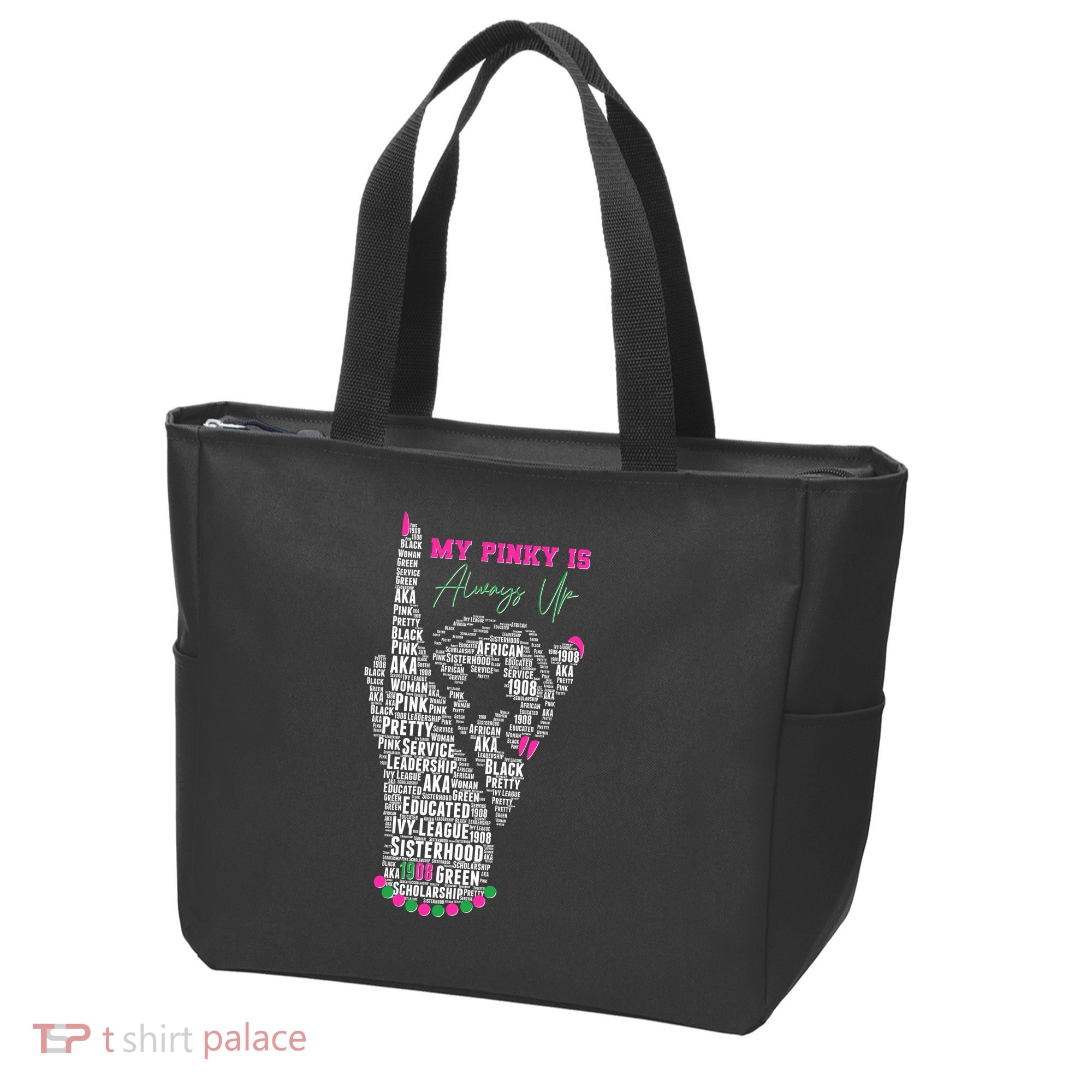 Cool AKA Sorority My Pinky Is Always Up Word Art Tote Bag