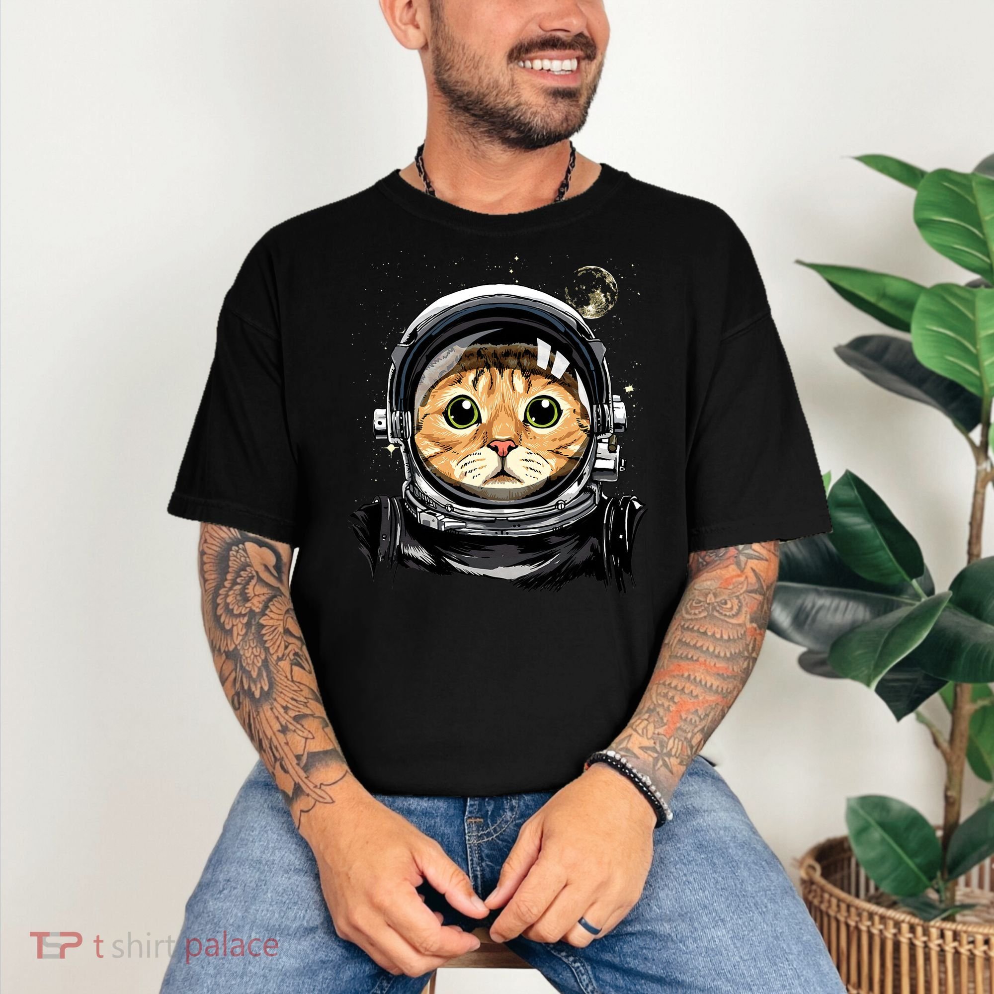 Cat Astronaut Space Exploration Astronomy Lover Comfort Colors T-Shirt