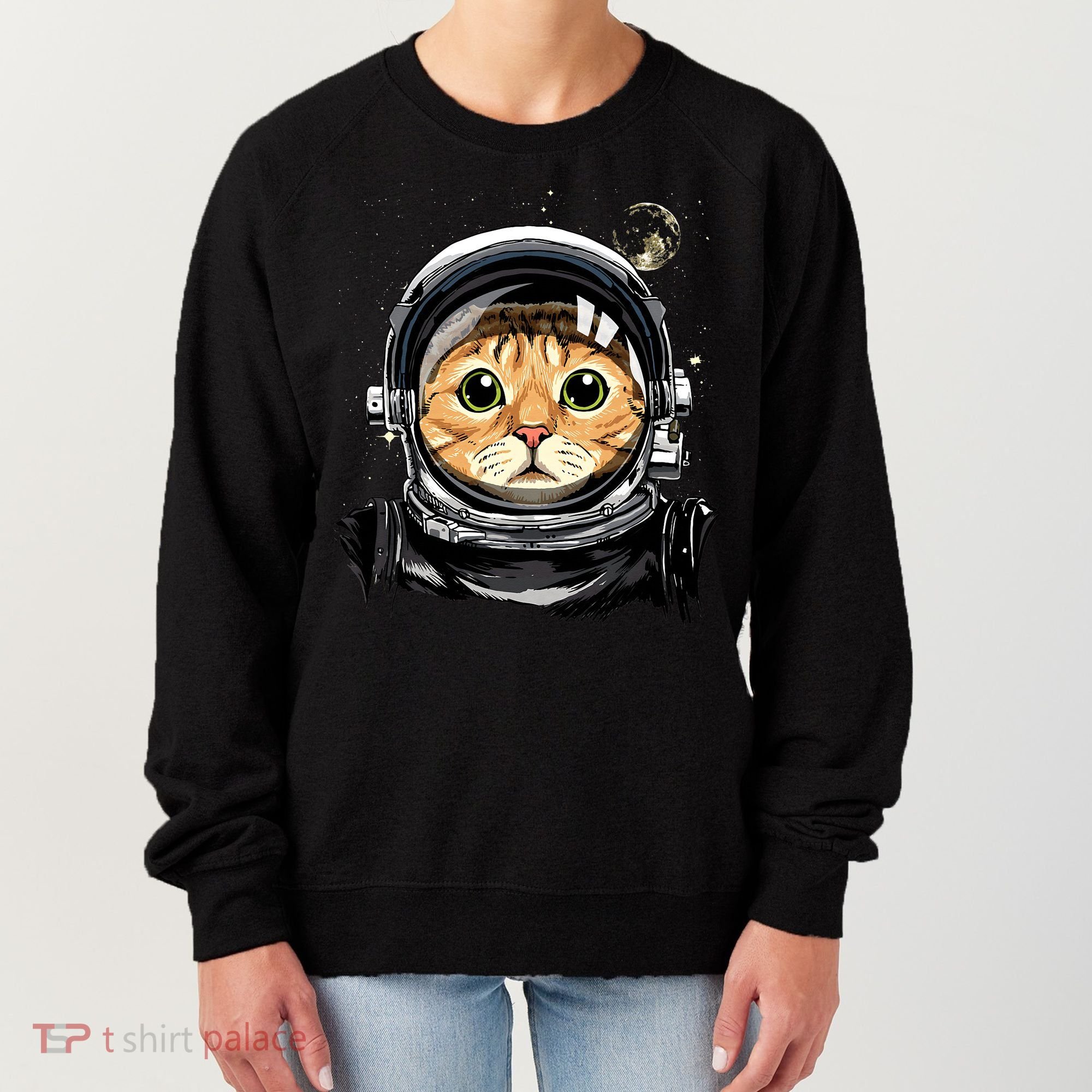 Cat Astronaut Space Exploration Astronomy Lover Women's Sweatshirt