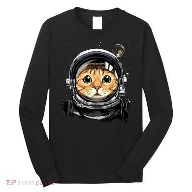 Cat Astronaut Space Exploration Astronomy Lover Long Sleeve Shirt