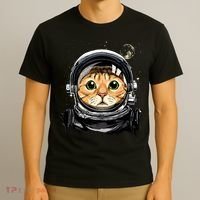 Cat Astronaut Space Exploration Astronomy Lover T-Shirt thumb 3