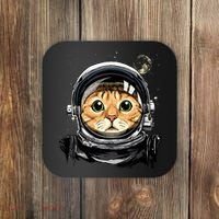 Cat Astronaut Space Exploration Astronomy Lover Coaster thumb 0