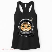 Cat Astronaut Space Exploration Astronomy Lover Women's Tank Top thumb 0