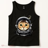 Cat Astronaut Space Exploration Astronomy Lover Tank Top thumb 2